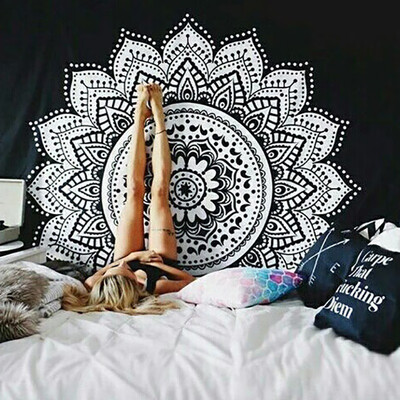 

Tapestry Printed Lotus Tapestry Bohemia Mandala Tapestry Serviette Plage Wall Hanging For Wall Decoration Yoga Mat