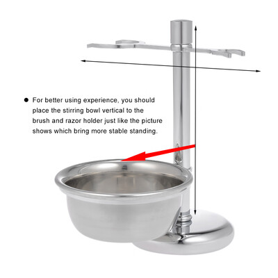 

2 in 1 Stainless Steel Shaving Holder for Shaving Razor Brush & Shaving Soap Bowl Mens Shaving Kit Male Shaving Tool Set