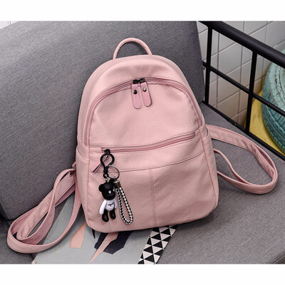 

Fashion School Girls Youth Backpacks for Teenage Girls Gray PU Leather Small Daypacks for Travelling Cute Women Bagpack Bags