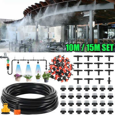 

1015M Set Water Misting Cooling System Sprinkler Nozzle Drip Irrigation Kit for Agriculture Lawn Garden Patio Greenhouse
