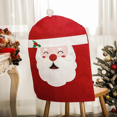 

Willstar Christmas Chair Covers Decor Santa Claus Red Hat Snowflake Chair Xmas Cap Kitchen Dining Chair Slipcovers Sets