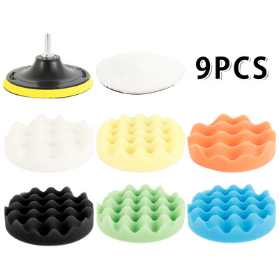 

949 inch Car Waxing Polishing Buffing Sponge Pads with Hook & Loop Backing Pad