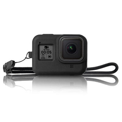 

Camera Case Soft Thin Dust-proof Silicone Protective Skin Cover With Lanyard For Gopro Hero 8 Camera Accessories