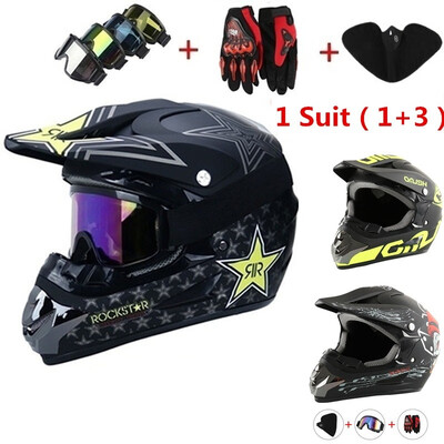 

Mens Motocross Helmet Racing Helmet Off-road Mountain Full Face Motorcycle Helmet Kit