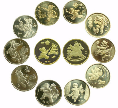

25mm 12 PCS Full Set Coins Of Chinese Lunar New Year 2003-2014