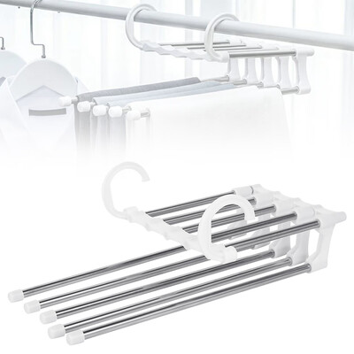 

Willstar Multi-functional Magic Pants Trousers Rack Shelves Steel Garderobe Hanger Clip