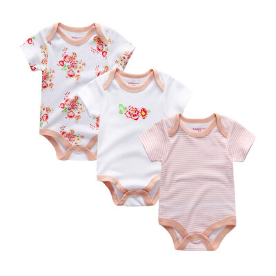 

3PCSLot Baby Boy Clothes 0-12M Newborn Cotton Baby Girls Clothes Rompers Babywear Bodysuits Clothing Sets For Babies
