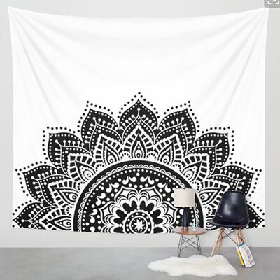 

Tapestry Printed Lotus Tapestry Bohemia Mandala Tapestry Serviette Plage Wall Hanging For Wall Decoration Yoga Mat