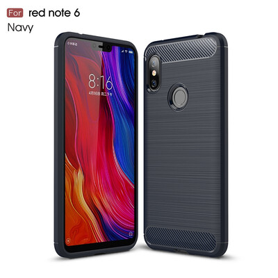 

Goowiiz Phone Case For Xiaomi Redmi Note 6Mi Poco F1 Fashion Slim Carbon Fiber TPU Soft Silicone Prevent falling