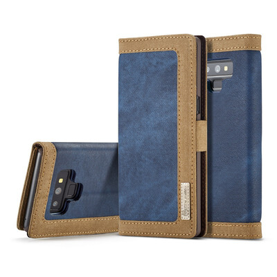 

CaseMe For Samsung Galaxy Note 9 Wallet Case Durable Denim Anti-knock Phone Bags for Galaxy Note 9 with Card Slot Stand Functio