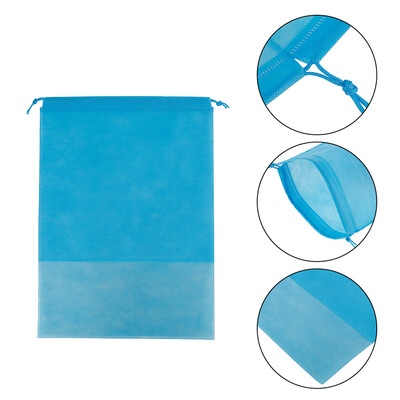 

Willstar 15 PCS Travel Shoe Bag Transparent Slot Non-Woven Drawstring Shoes Storage Bags-B