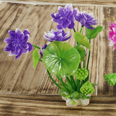 

Willstar Fish Tank Artificial Lotus Flower Ornament Aquarium Plants Water Lotus