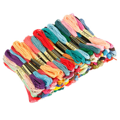 

Willstar 100PCS Floss Stitch Thread Embroidery Sewing Skeins Multi Colors Knitting Kit