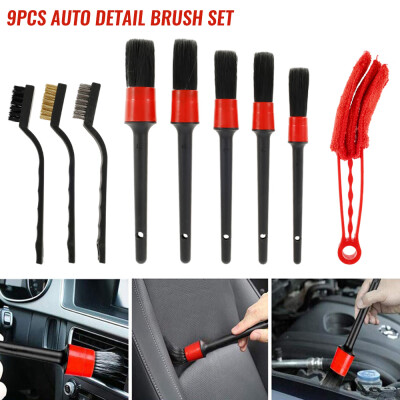 

Car Detailing Brush Boar Hair Automotive Detail Brushes Kit for Cleaning Car Interior Exterior