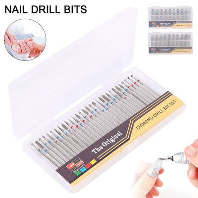 

30PcsSet Diamond Nail Art Sanding Nail Drill Bits Salon Manicure Tool Kit2 Color