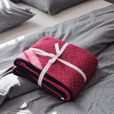 

Thick Jacquard Blanket British Style Full Cotton Blanket Office Lunch Break Throw Available on Both Sides