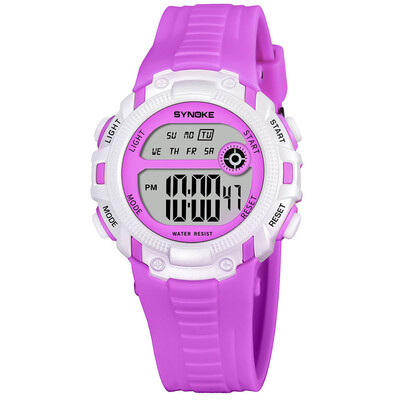

SYNOKE Sport Children Wrist Watches LED Digital Stopwatch Alarm Luminous Water Resistant Girl Boy Watch