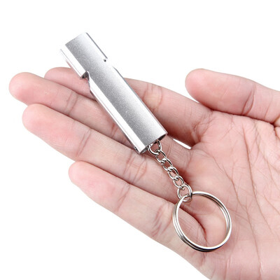 

Outdoor survival whistle high-frequency aviation aluminum whistle double hole high decibel referee whistle
