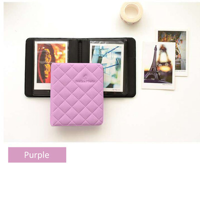 

Standard 3in Centerfold Photo Album Card Bag PU 36 Pockets Albums Photos Storage Case Macaron Memory Souvenir
