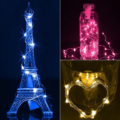 

Wine Bottle Cork Lights Sliver Wire String Lights Romantic for Wedding Festival Party Decor