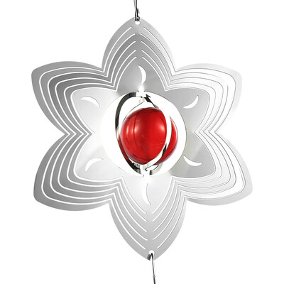 

Stainless Steel Wind Chimes Including Ball Bearing Swivel Hook&Glass Ball