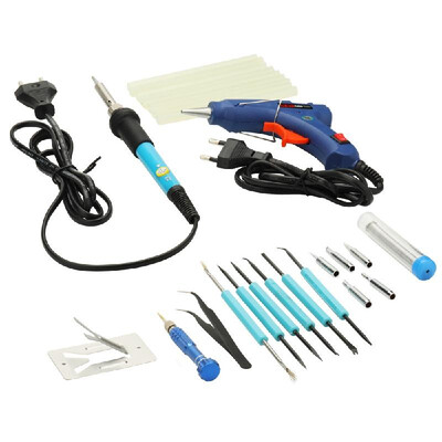 

EU Adjustable Temperature Fine-quality Soldering Iron Welding Set Screwdriver Glue Machine Welding Tool Kit