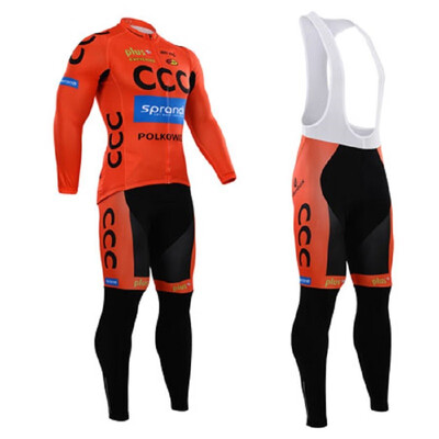 

Cycling jersey 2018 pro team CCC winter thermal fleece cycling clothing set ropa ciclismo invierno bike jersey bib pants kit