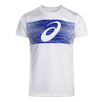 

Arthurs asics new short-sleeved T-shirt mens LOGO printing short-sleeved T-shirt 18 autumn&winter male 2031A604-100 white