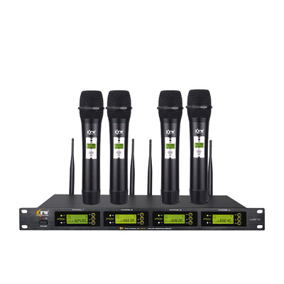 

Kaifu frog KFW U4210 wireless one-to-four microphone U-band FM microphone handheld wheat training speech KTV microphone