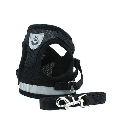 

Willstar Dog Leash Vest Harness Strip Soft Mesh Adjustable Breathable Dog Chest Strap for Puppy Small Dogs-BlueS