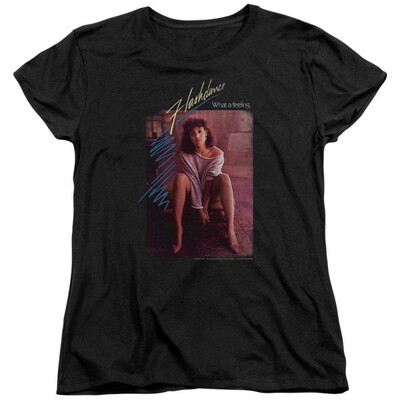 

Flashdance 1983 Romantic Dance Drama What a Feeling Movie Poster Womens Tshirt