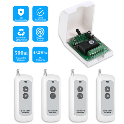 

Smart Home 433Mhz RF DC 12V 2CH Learning Code Wireless Remote Control Switch Relay Receiver Transmitter Universal Remote Switch Sy