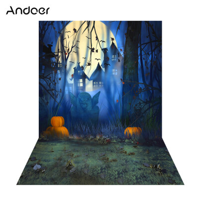 

Andoer 15 2m Photography Background Backdrop Digital Printing Hallowmas Halloween Pumpkin Graveyard Pattern for Photo Studio