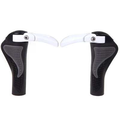 

Pair Bar End Handlebar Grips Bicycle Mountain Bike MTB Ergonomic White