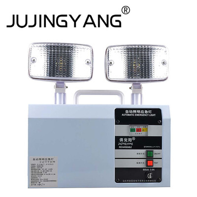

JUJINGYANG 3127L Household Charging Power Failure Automatic Emergency Lighting Hotel Double Head Fire Work Light