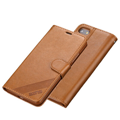 

MOONCASE Millet Red Rice 6A Yazun Shi TPU Wallet - Light Brown
