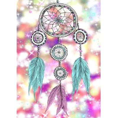 

DIY Diamond Painting embroidery cross stitch dream catcher feather home decor full square Rhinestone mosaic needlework Canvas size