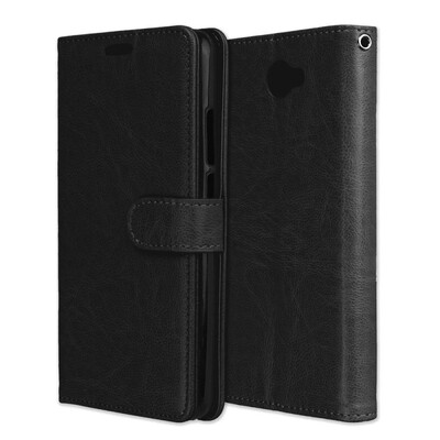 

MOONCASE Huawei Y7 3 Card Photo Frame Leather Case - Black