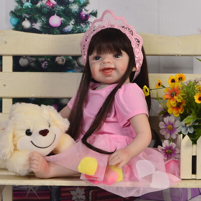 

Fashion 22 55 cm Reborn Bebe Bonecas Soft Silicone Body Princess Reborn Baby Dolls For Girl Kids Birthday XMAS Gifts