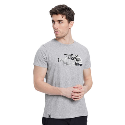 

North TheNorthFace outdoor mens quick-drying round neck short-sleeved T-shirt NF0A3V4Q gray XXL