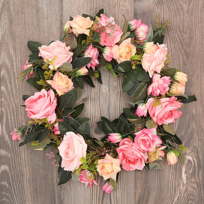 

Willstar Classic Wreath Artificial Simulation Roses Peonies Flowers Garland for Home Lintel Decoration Wedding Party Decor