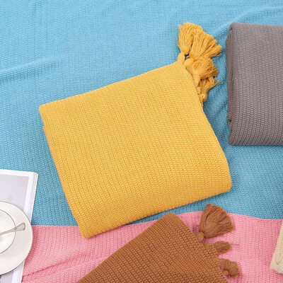 

Nordic Style Pure Cotton Pineapple Nitted Spring And Autumn Cap Shawl Blanket Sofa Lash Blanket Cotton Leisure Blanket