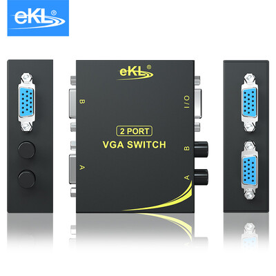 

eKL VGA switcher two into one out HD video 2 in 1 out cut screen computer monitor monitoring sharing device 201V