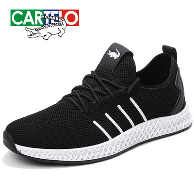 

Cartier crocodile sports&leisure mens shoes fashion trend breathable flying woven Korean version simple soft&comfortable 0119 black&white 40