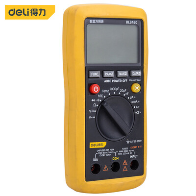 

Deli deli digital display multimeter multimeter current meter 3-12 bit 600V DL8480