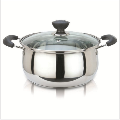 

American kitchen household soup pot 304 stainless steel double bottom stew pot does not stick to the gas stove pot electromagnetic