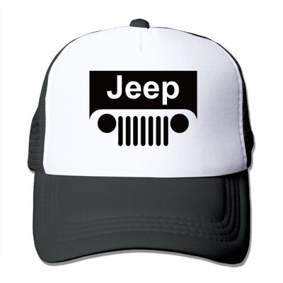 

SHINENGST Jeep Grill Logo Mesh Trucker CapsHats Adjustable For Unisex Black