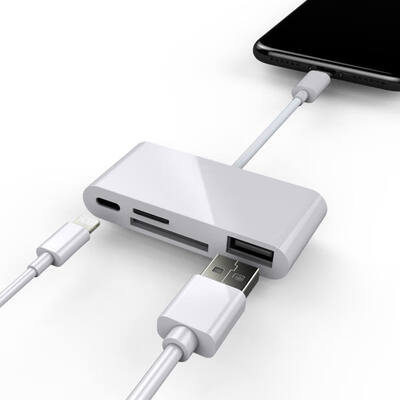 

4 in 1 OTG Card Reader For Lightning to SD TF Micro sd Multi-function Card Reader USB 20 Adapter Converter for iPhone X 8 iPad
