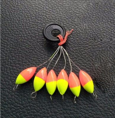 

1set6pcs New Seven-star Oval mini fishing float Space beans Easy Use Floater are put on the like a stopper&be fixed