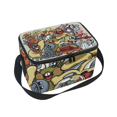 

ALAZA Lunch Box Attack Of The Killer Insulated Lunch Bag Large Cooler Tote Bagfor Men Women